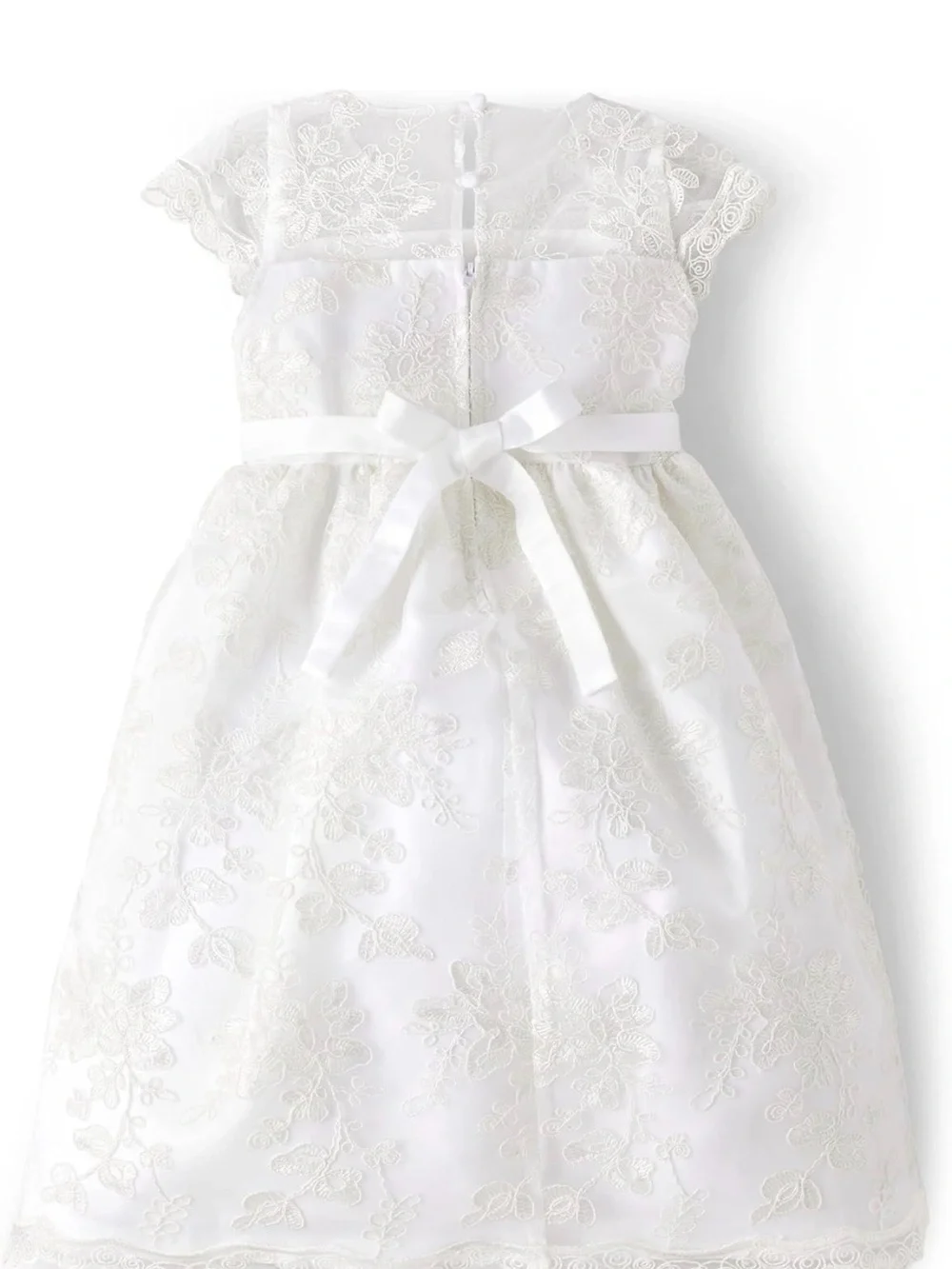 NWT Gymboree Girl White Floral Lace Formal Dress Jeweled Belt, Size 6